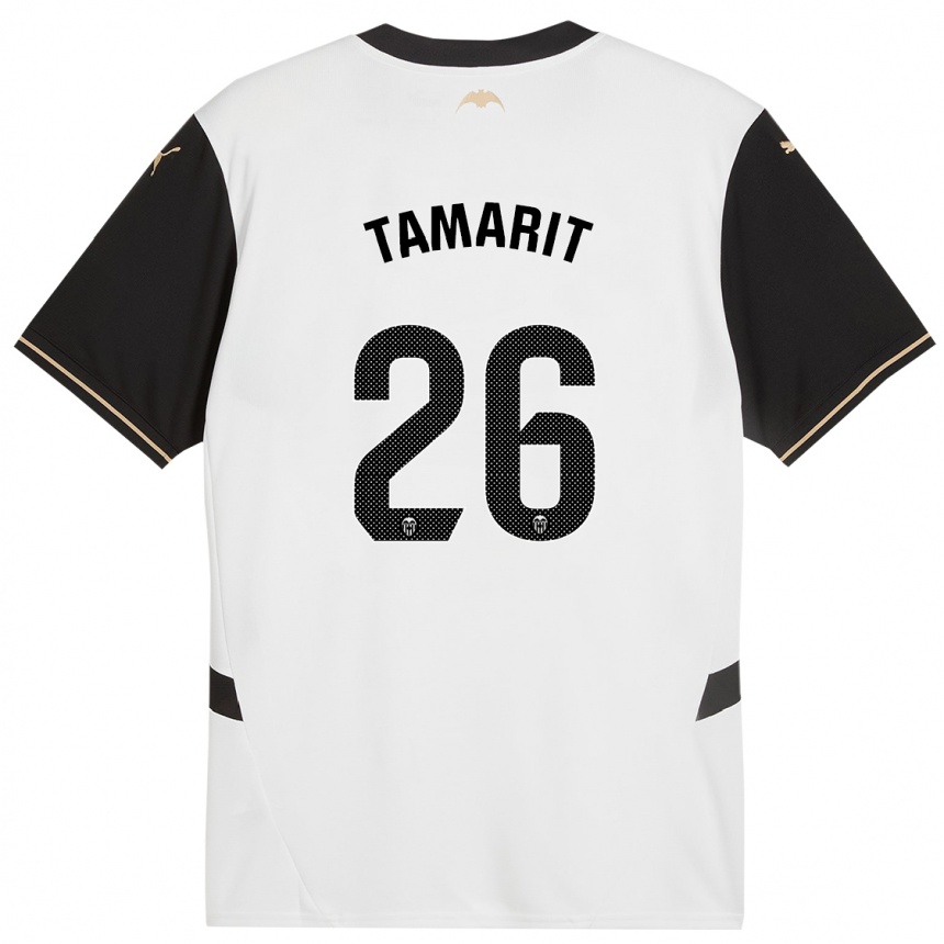 Men Football Sara Tamarit #26 White Black Home Jersey 2024/25 T-Shirt Za