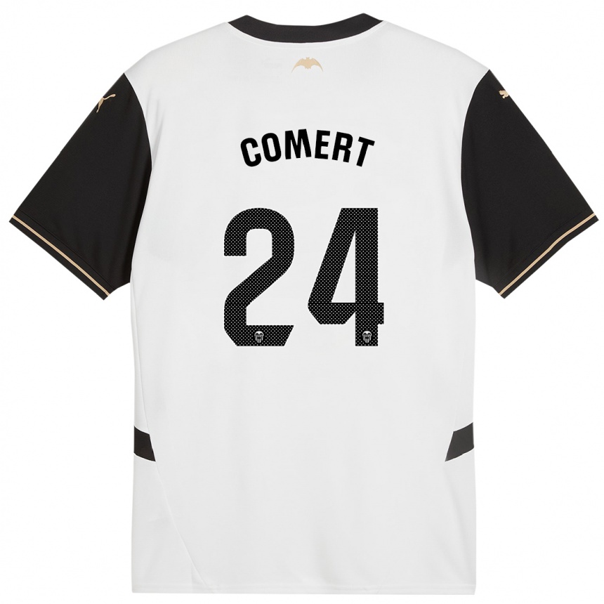 Men Football Eray Comert #24 White Black Home Jersey 2024/25 T-Shirt Za