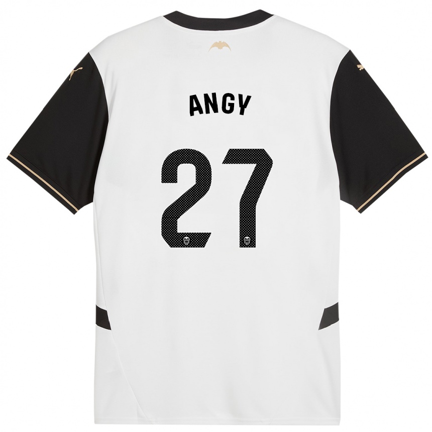 Men Football Angy #27 White Black Home Jersey 2024/25 T-Shirt Za