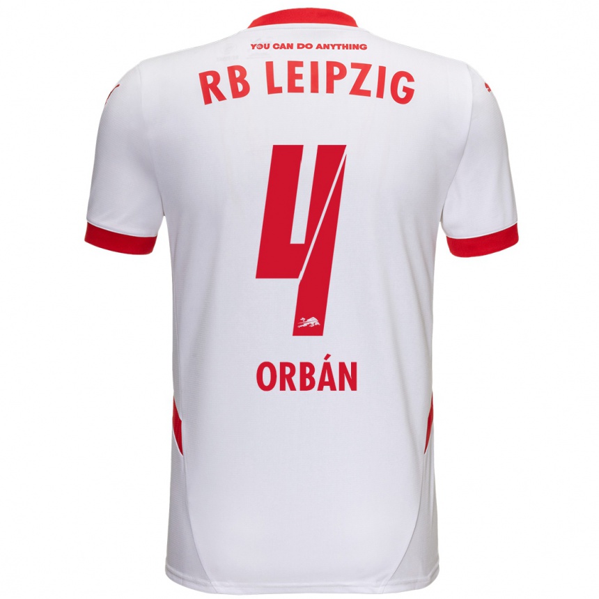 Men Football Willi Orbán #4 White Red Home Jersey 2024/25 T-Shirt Za