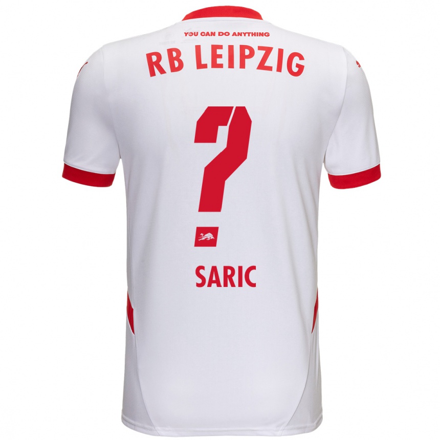 Men Football Lucio Saric #0 White Red Home Jersey 2024/25 T-Shirt Za