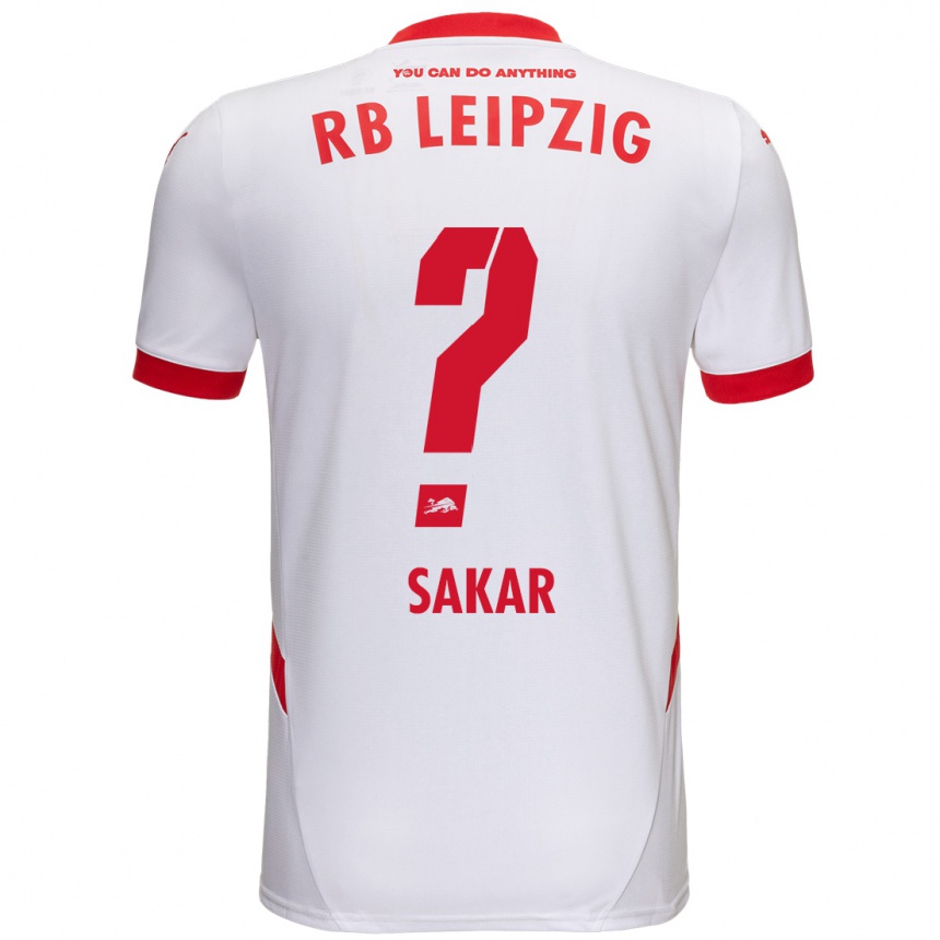 Men Football Faik Sakar #0 White Red Home Jersey 2024/25 T-Shirt Za