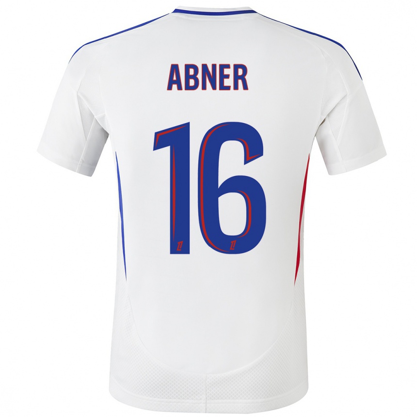 Men Football Abner #16 White Blue Home Jersey 2024/25 T-Shirt Za