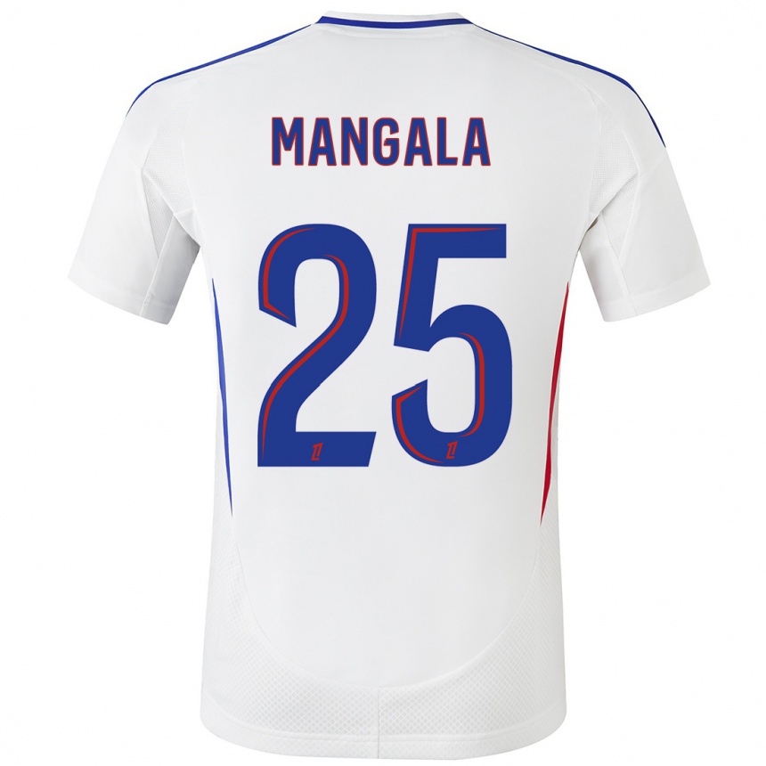 Men Football Orel Mangala #25 White Blue Home Jersey 2024/25 T-Shirt Za