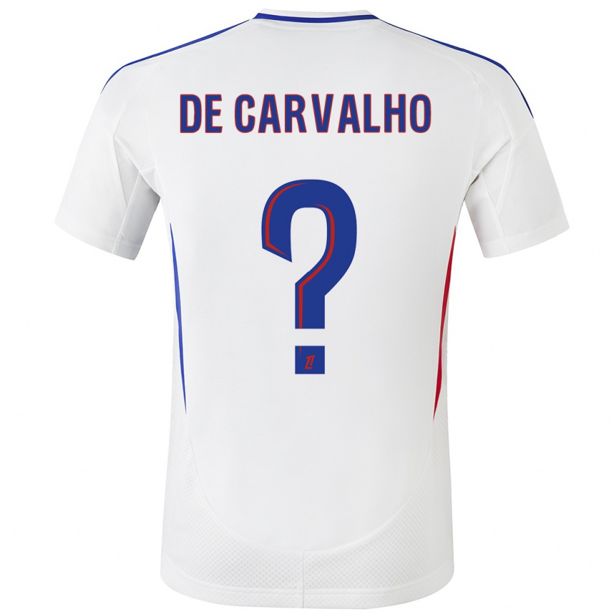 Men Football Mathys De Carvalho #0 White Blue Home Jersey 2024/25 T-Shirt Za