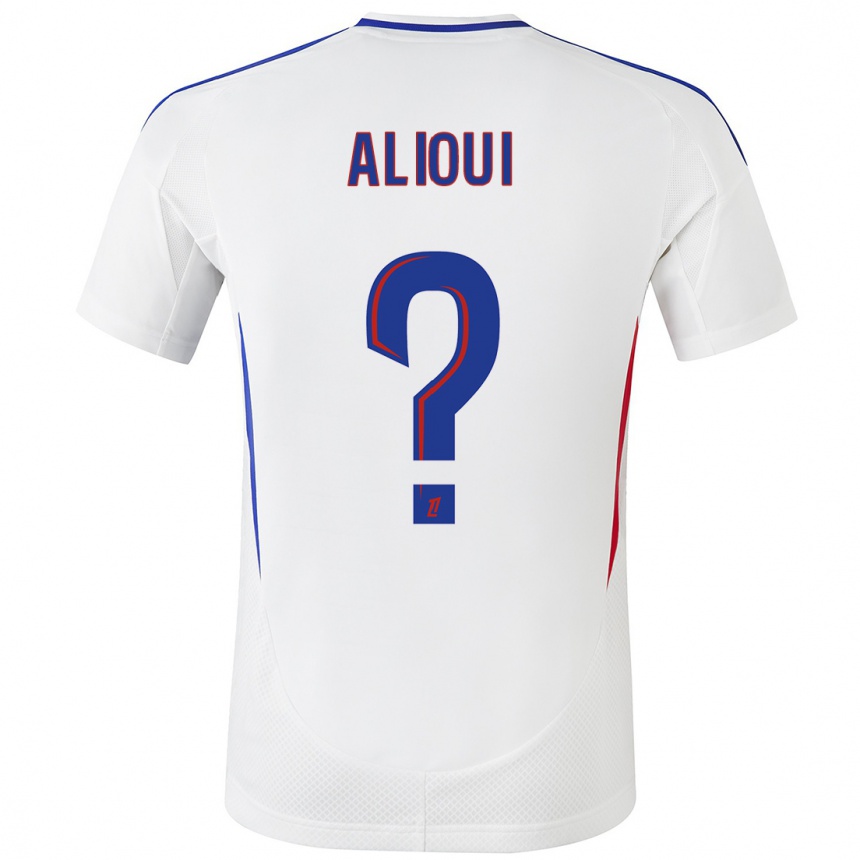 Men Football Adam Alioui #0 White Blue Home Jersey 2024/25 T-Shirt Za