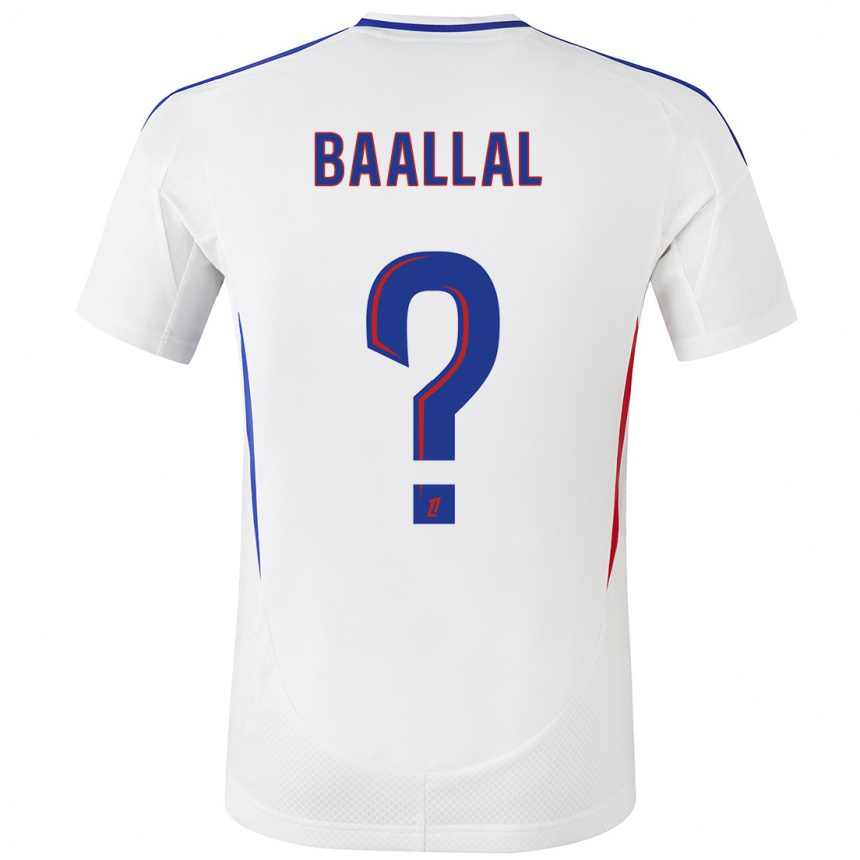 Men Football Abdellah Baallal #0 White Blue Home Jersey 2024/25 T-Shirt Za