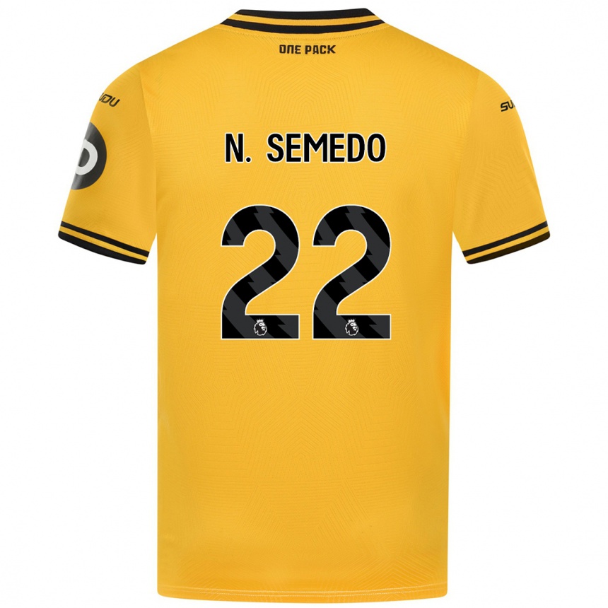 Men Football Nelson Semedo #22 Yellow Home Jersey 2024/25 T-Shirt Za