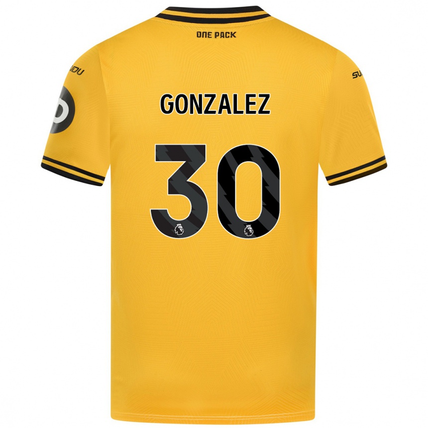 Men Football Enso González #30 Yellow Home Jersey 2024/25 T-Shirt Za