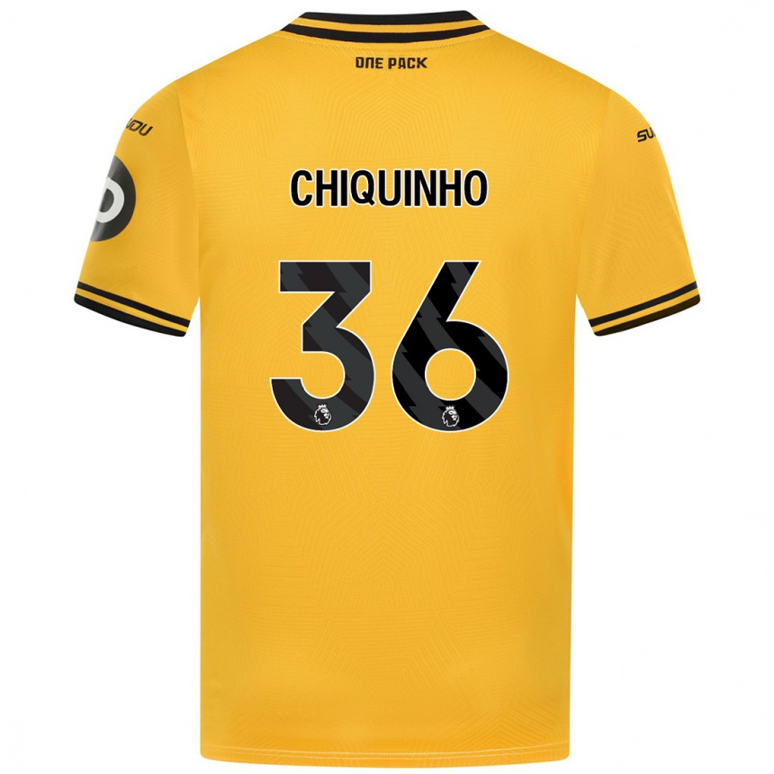 Men Football Chiquinho #36 Yellow Home Jersey 2024/25 T-Shirt Za