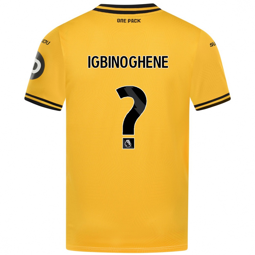 Men Football Testimony Igbinoghene #0 Yellow Home Jersey 2024/25 T-Shirt Za