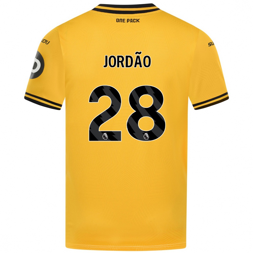 Men Football Bruno Jordão #28 Yellow Home Jersey 2024/25 T-Shirt Za