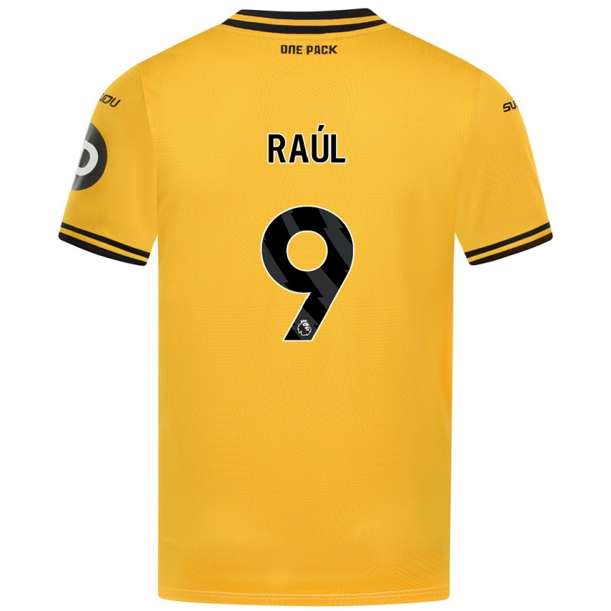 Men Football Raul Jimenez #9 Yellow Home Jersey 2024/25 T-Shirt Za