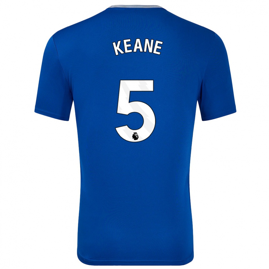 Men Football Michael Keane #5 Blue With Home Jersey 2024/25 T-Shirt Za