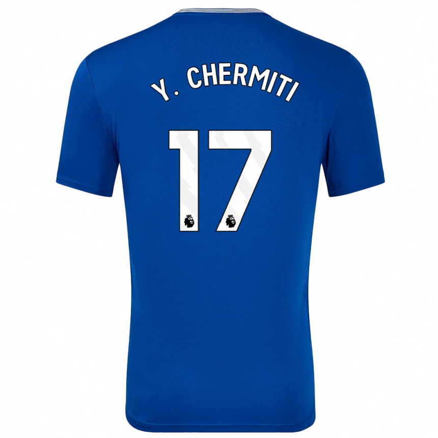 Men Football Chermiti #17 Blue With Home Jersey 2024/25 T-Shirt Za