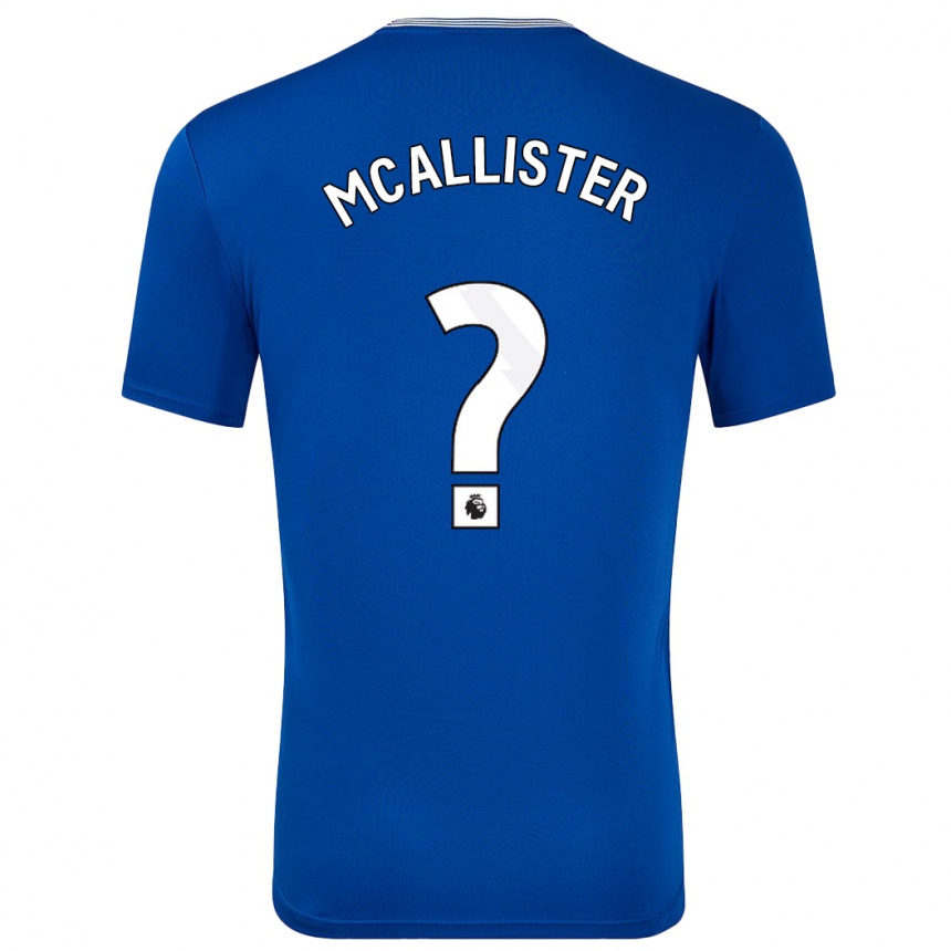 Men Football Sean Mcallister #0 Blue With Home Jersey 2024/25 T-Shirt Za