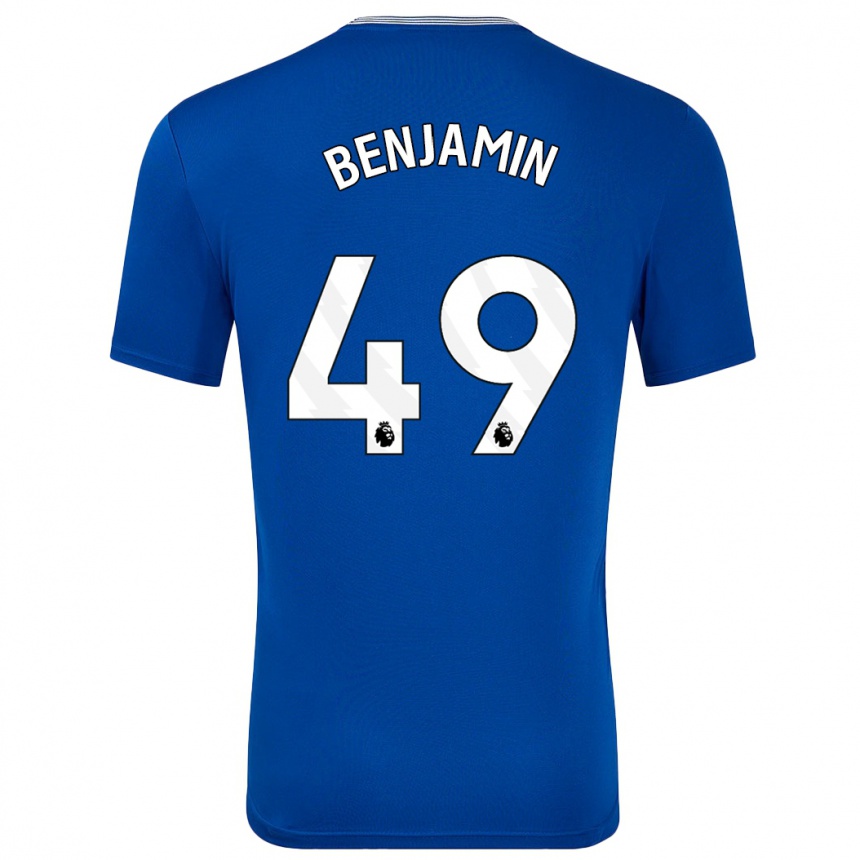 Men Football Omari Benjamin #49 Blue With Home Jersey 2024/25 T-Shirt Za