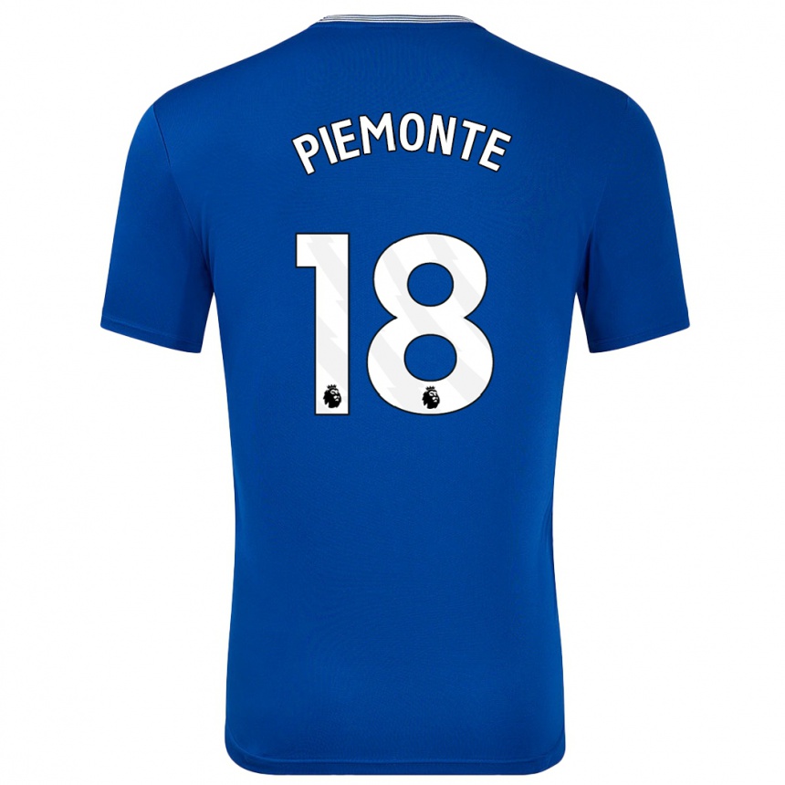 Men Football Martina Piemonte #18 Blue With Home Jersey 2024/25 T-Shirt Za