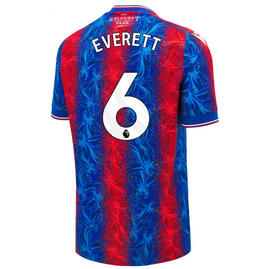 Men Football Aimee Everett #6 Red Blue Stripes Home Jersey 2024/25 T-Shirt Za