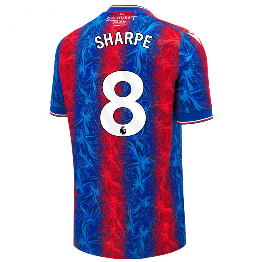 Men Football Molly-Mae Sharpe #8 Red Blue Stripes Home Jersey 2024/25 T-Shirt Za