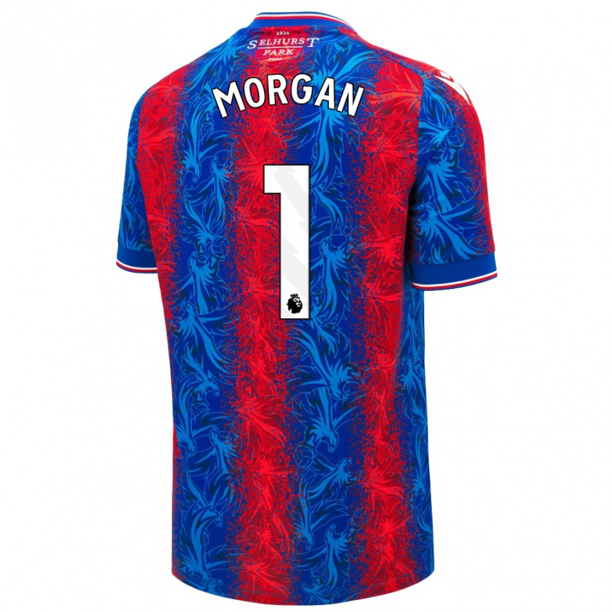 Men Football Chloe Morgan #1 Red Blue Stripes Home Jersey 2024/25 T-Shirt Za