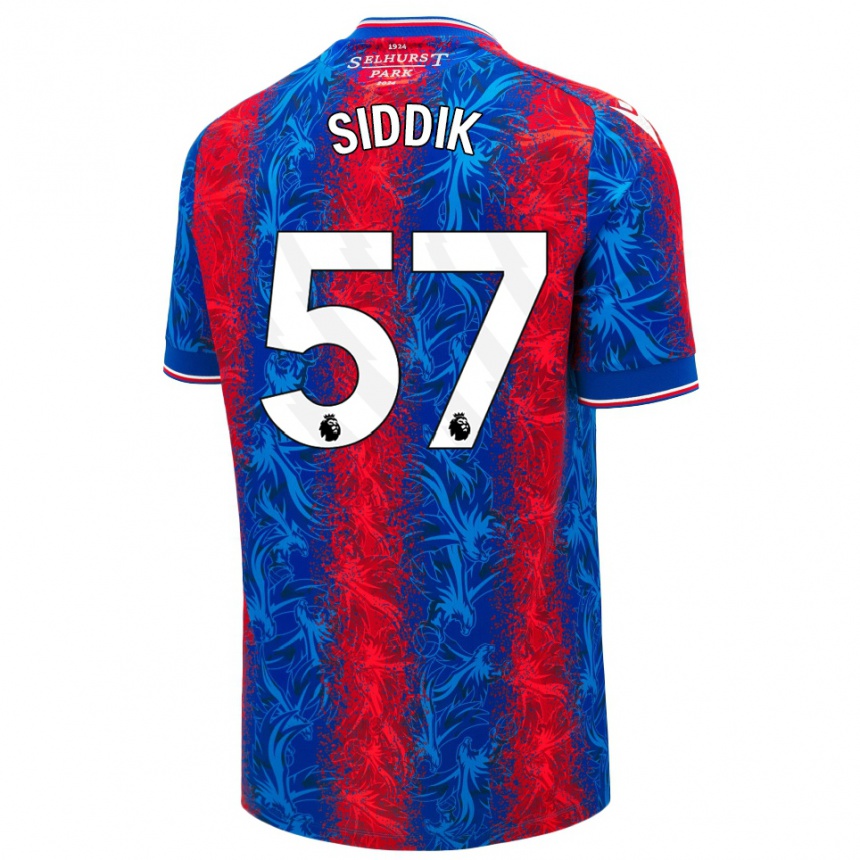 Men Football Cardo Siddik #57 Red Blue Stripes Home Jersey 2024/25 T-Shirt Za