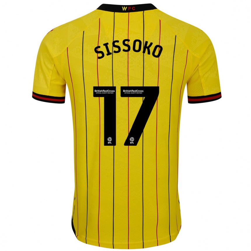 Men Football Moussa Sissoko #17 Yellow Black Home Jersey 2024/25 T-Shirt Za