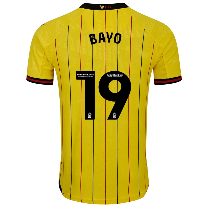 Men Football Vakoun Bayo #19 Yellow Black Home Jersey 2024/25 T-Shirt Za