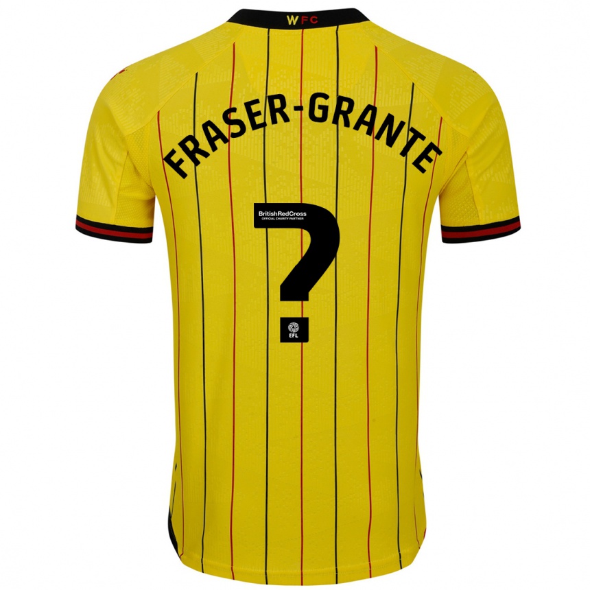 Men Football Zak Fraser-Grante #0 Yellow Black Home Jersey 2024/25 T-Shirt Za