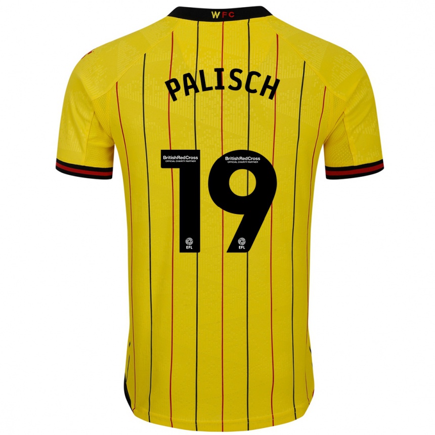 Men Football Alli Palisch #19 Yellow Black Home Jersey 2024/25 T-Shirt Za