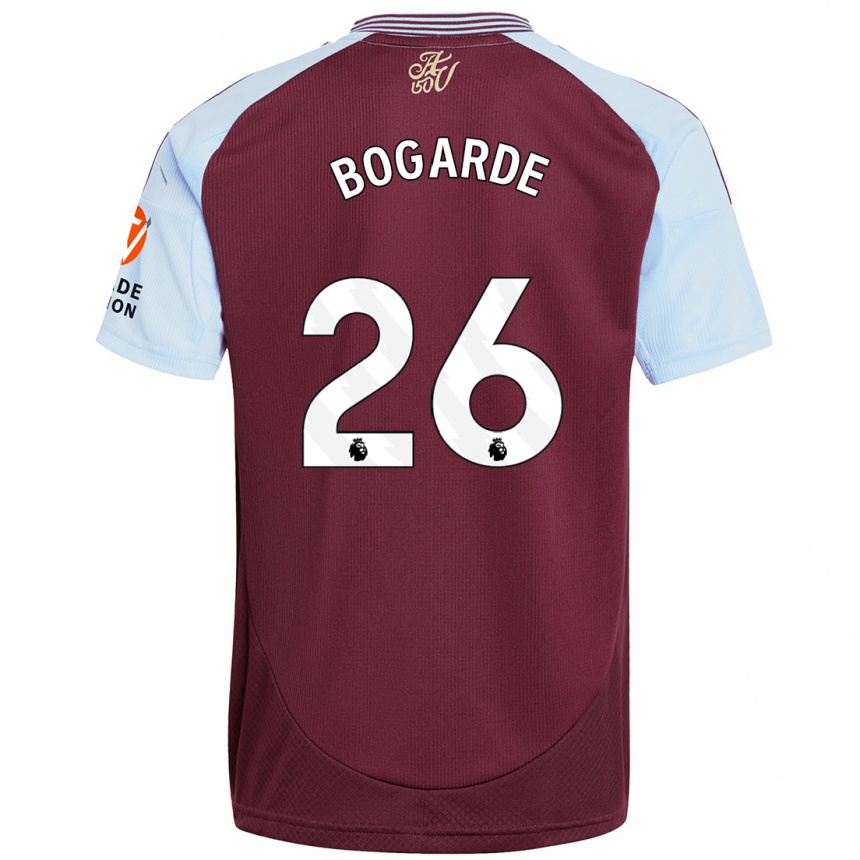 Men Football Lamare Bogarde #26 Burgundy Sky Blue Home Jersey 2024/25 T-Shirt Za