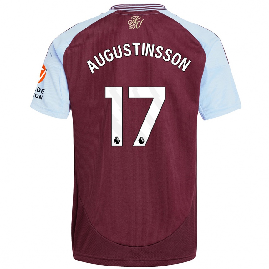 Men Football Ludwig Augustinsson #17 Burgundy Sky Blue Home Jersey 2024/25 T-Shirt Za