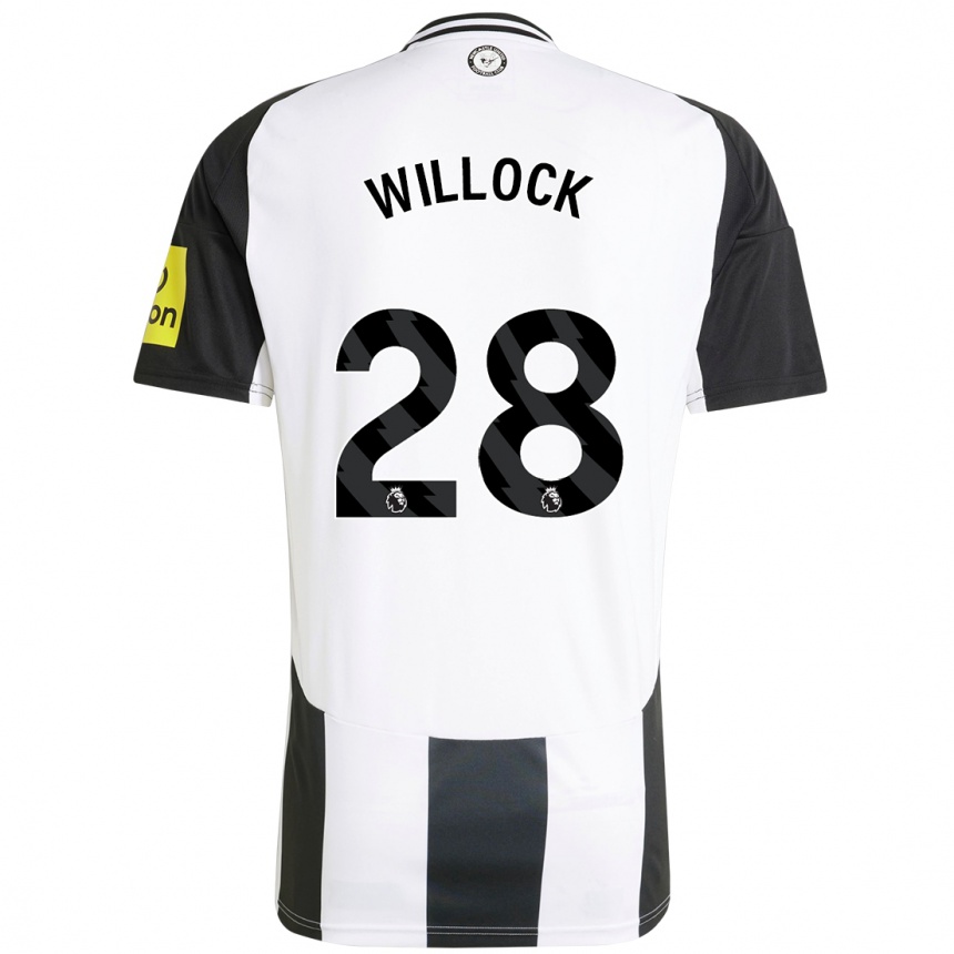 Men Football Joe Willock #28 White Black Home Jersey 2024/25 T-Shirt Za