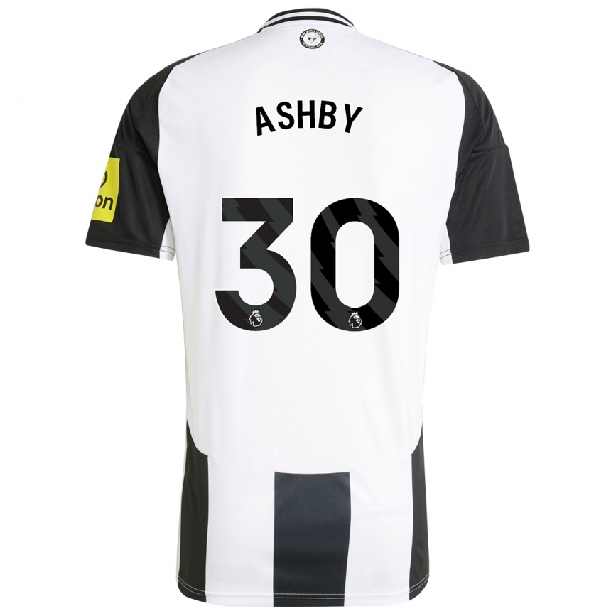 Men Football Harrison Ashby #30 White Black Home Jersey 2024/25 T-Shirt Za