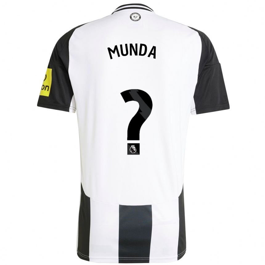 Men Football Anthony Munda #0 White Black Home Jersey 2024/25 T-Shirt Za