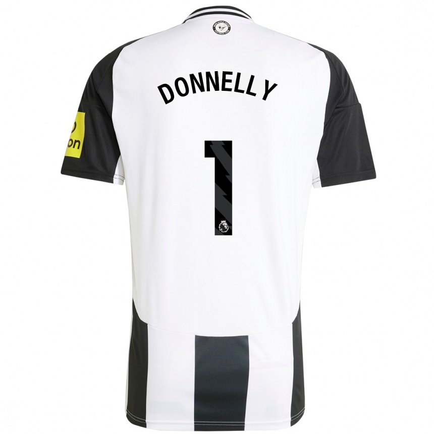 Men Football Grace Donnelly #1 White Black Home Jersey 2024/25 T-Shirt Za