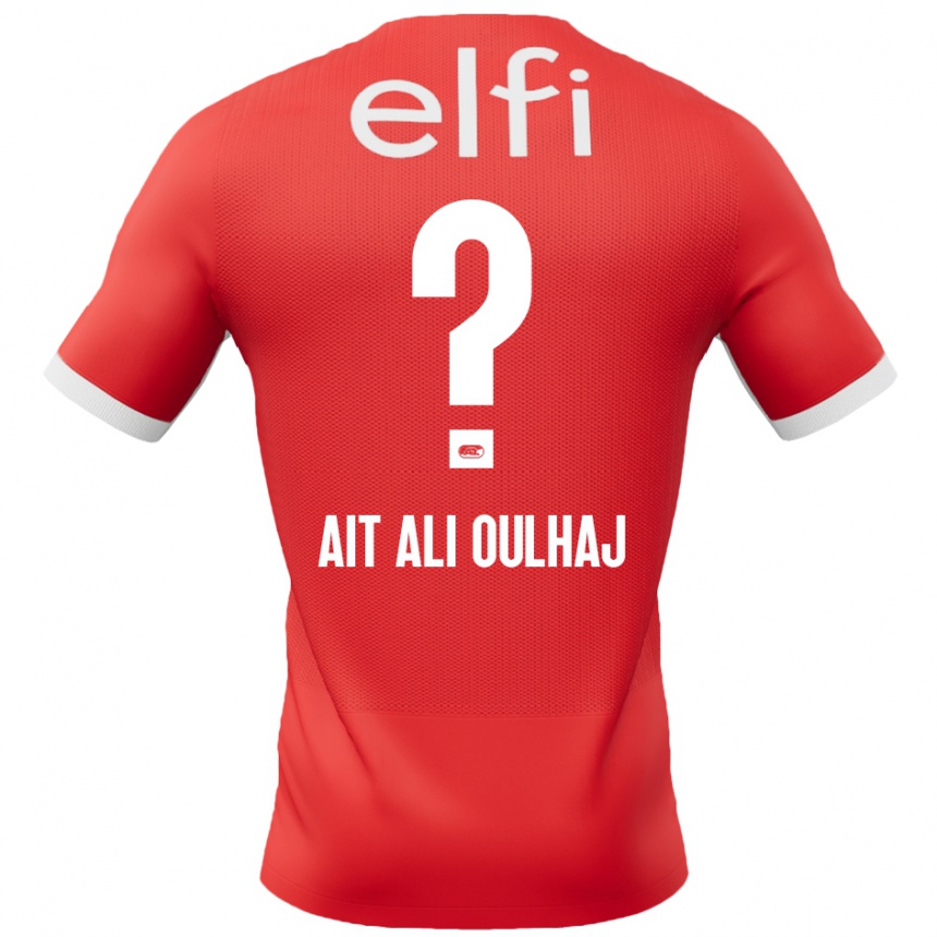 Men Football Adam Ait Ali Oulhaj #0 Red White Home Jersey 2024/25 T-Shirt Za