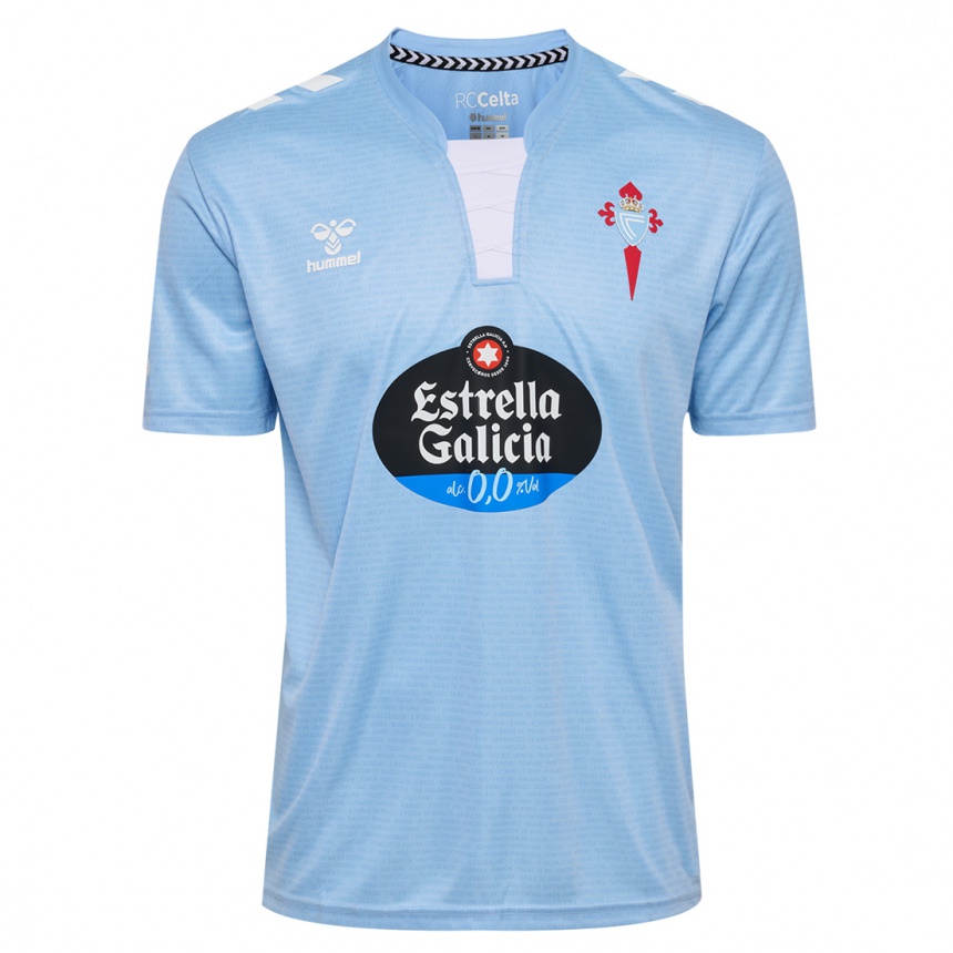 Men Football Óscar Mingueza #3 Sky Blue Home Jersey 2024/25 T-Shirt Za