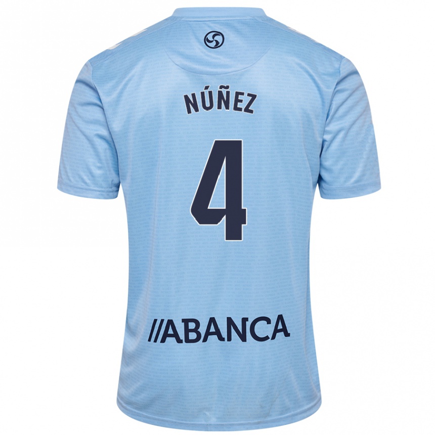 Men Football Unai Núñez #4 Sky Blue Home Jersey 2024/25 T-Shirt Za