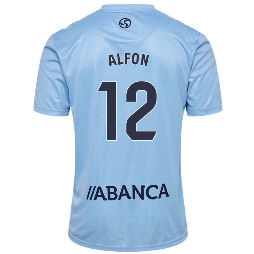 Men Football Alfon González #12 Sky Blue Home Jersey 2024/25 T-Shirt Za