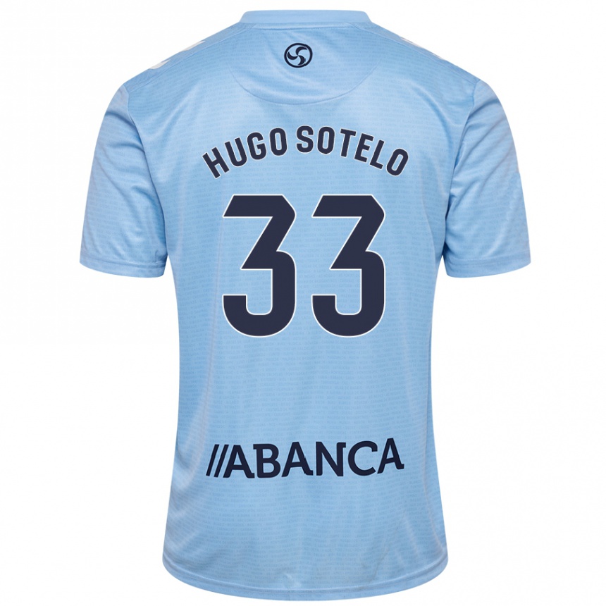 Men Football Hugo Sotelo #33 Sky Blue Home Jersey 2024/25 T-Shirt Za