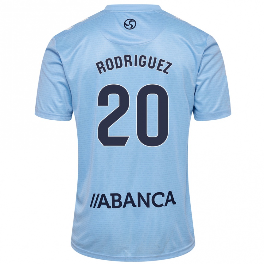 Men Football Javi Rodríguez #20 Sky Blue Home Jersey 2024/25 T-Shirt Za