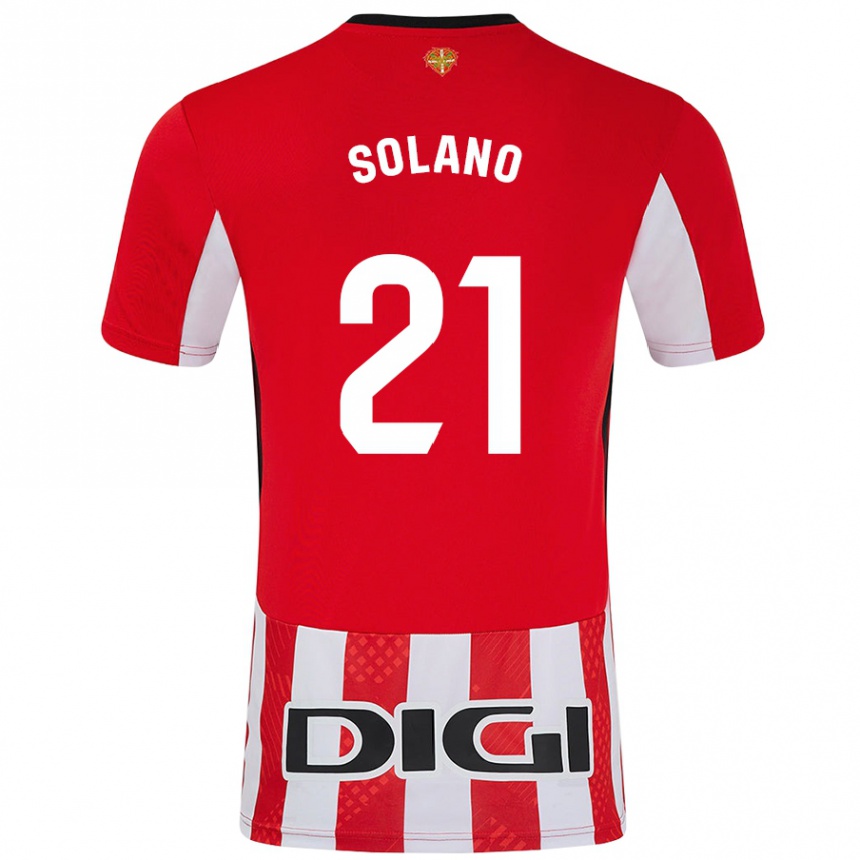 Men Football Bibiane Schulze-Solano #21 Red White Home Jersey 2024/25 T-Shirt Za