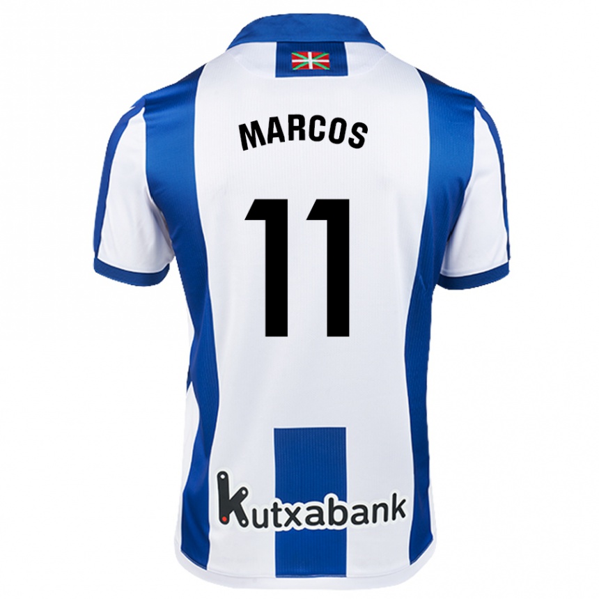 Men Football Cecilia Marcos Nabal #11 White Blue Home Jersey 2024/25 T-Shirt Za