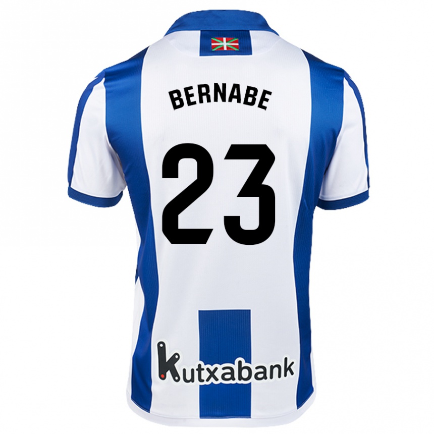 Men Football Alejandra Bernabé De Santiago #23 White Blue Home Jersey 2024/25 T-Shirt Za