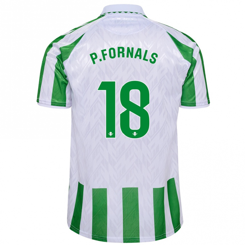 Men Football Pablo Fornals #18 Green White Stripes Home Jersey 2024/25 T-Shirt Za