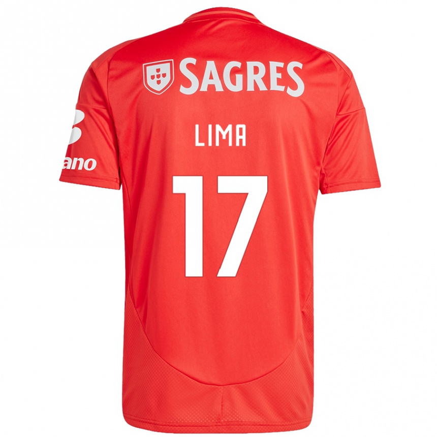 Men Football Ivan Lima #17 Red White Home Jersey 2024/25 T-Shirt Za