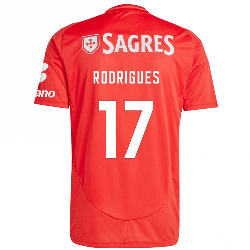 Men Football Tiago Rodrigues #17 Red White Home Jersey 2024/25 T-Shirt Za