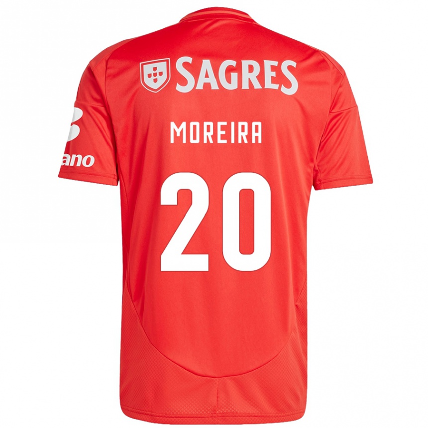 Men Football André Moreira #20 Red White Home Jersey 2024/25 T-Shirt Za