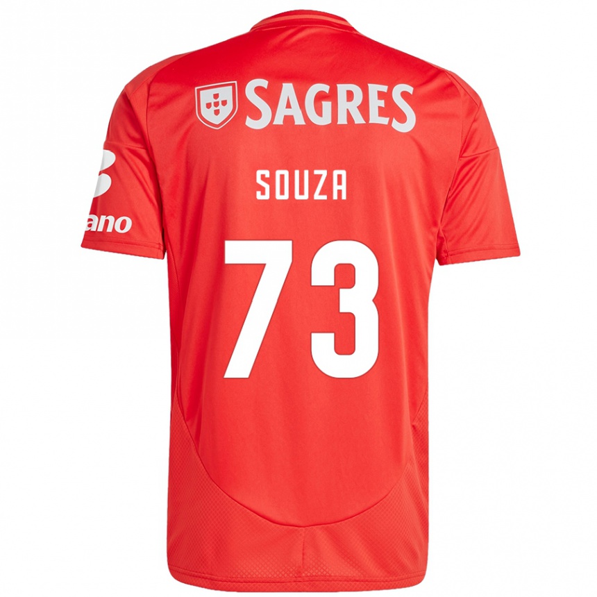 Men Football Beni Souza #73 Red White Home Jersey 2024/25 T-Shirt Za